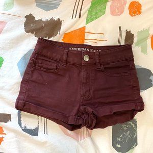 American Eagle Burgundy Shorts